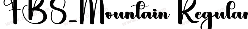 FBS_Mountain Regular字体转换 FBS_Mountain Regular字体转换